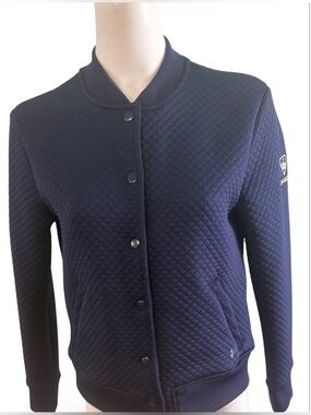 Under Armour Topgolf Coldgear Quilted Button Up Loose Jacket Women’s Navy Blue S